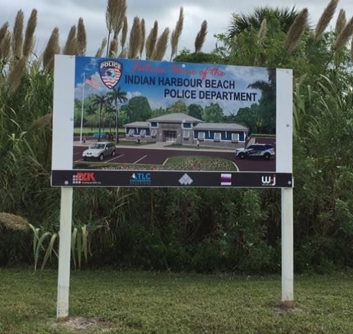 Sign for the New Indian Harbour Beach Police Department