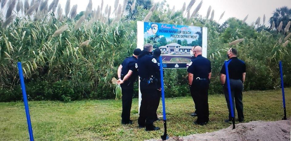 Officers breaking Ground on New Building